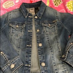 Harley Davidson blue jean jacket